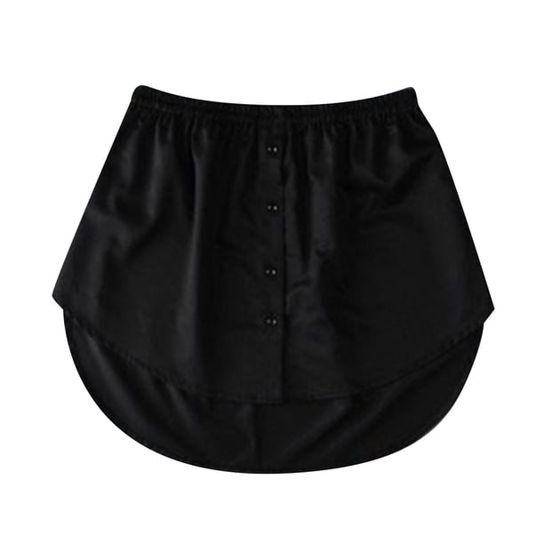 Mini falda con extensión de camisa para mujer - Plisada, cintura alta, corte en A - 80 % poliéster, 20 % elastano - Tejido elástico y suave - Tallas S-XXXL