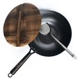 thumbnail image 1 of Souped Up Recipes Carbon Steel Wok For Electric, Induction and Gas Stoves (Lid, Spatula and User Guide Video Included), 1 of 2