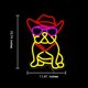thumbnail image 3 of Letrero de neón de bulldog francés, sombrero de vaquero, luz de neón para decoración de pared, letrero de neón LED para perro, luz de neón LED de vaquero, letreros de neón con gafas de sol, luces de, 3 of 7