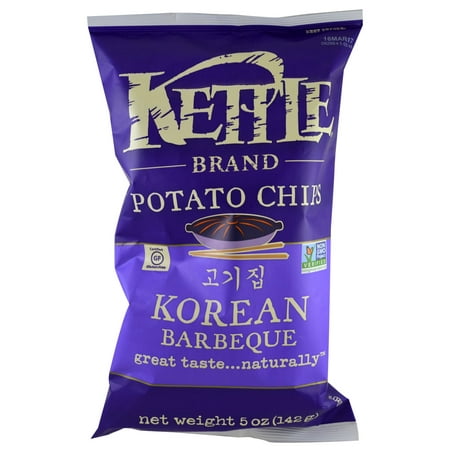 Kettle Foods, Potato Chips, Korean Barbeque, 5 oz (pack of