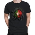 thumbnail image 2 of Portugal Soccer Crest Men's Black T-shirt, 2 of 3