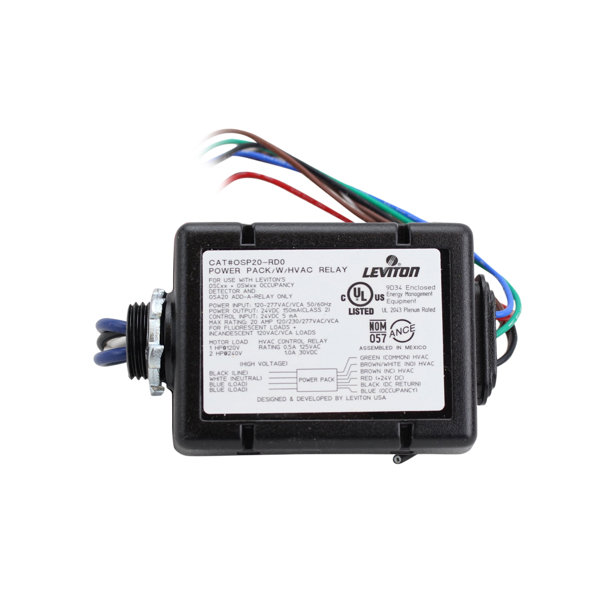 Leviton OSP20RD0 Occupancy Sensor Power Pack w/ HVAC 120/277V 20A