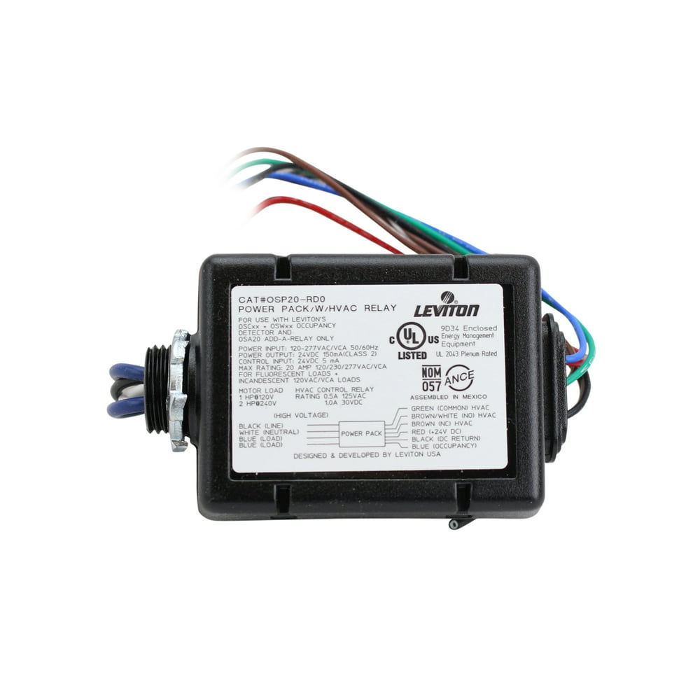 Leviton OSP20RD0 Occupancy Sensor Power Pack w/ HVAC 120/277V 20A