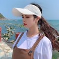 thumbnail image 1 of Sombrero con visera para mujer, sombrero tejido de ala ancha, tapa vacía, sombrero deportivo, sombrero para el sol al aire libre de verano, 1 of 6