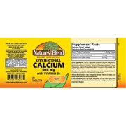 Nature's Blend Oyster Shell Calcium 500 mg 100 Tabs