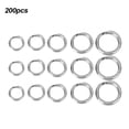 thumbnail image 3 of Pesca de acero inoxidable doble anillo dividido 200 Uds señuelo cebos accesorios juego de fundas de plástico, 3 of 13