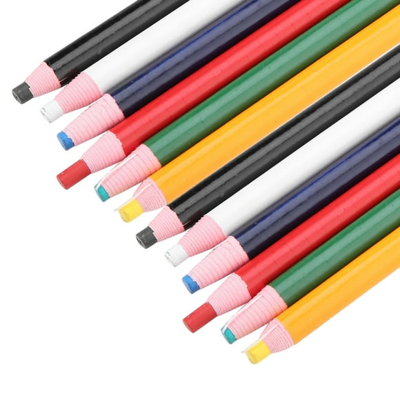 Crayon à Craie pour Tailleurs en Tissu Bois 12 Pcs Pack Tissu Couleurs Mélangées Stylo Créateur de Robe Accessoires de Couture