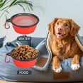 thumbnail image 6 of Deago 2 Pack Collapsible Dog Bowls, Portable Foldable Dogs Cats Travel Water Food Bowls with Carabiner Clip for Walking, Traveling,Hiking, 6 of 7