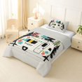 thumbnail image 2 of Erosebridal Teens Happy Camping Twin Comforter Sets 3-Piece,RV Car Bedding Set for Kids Girls Boys,Grey Reversible,Super Cozy Room Decor, 2 of 6