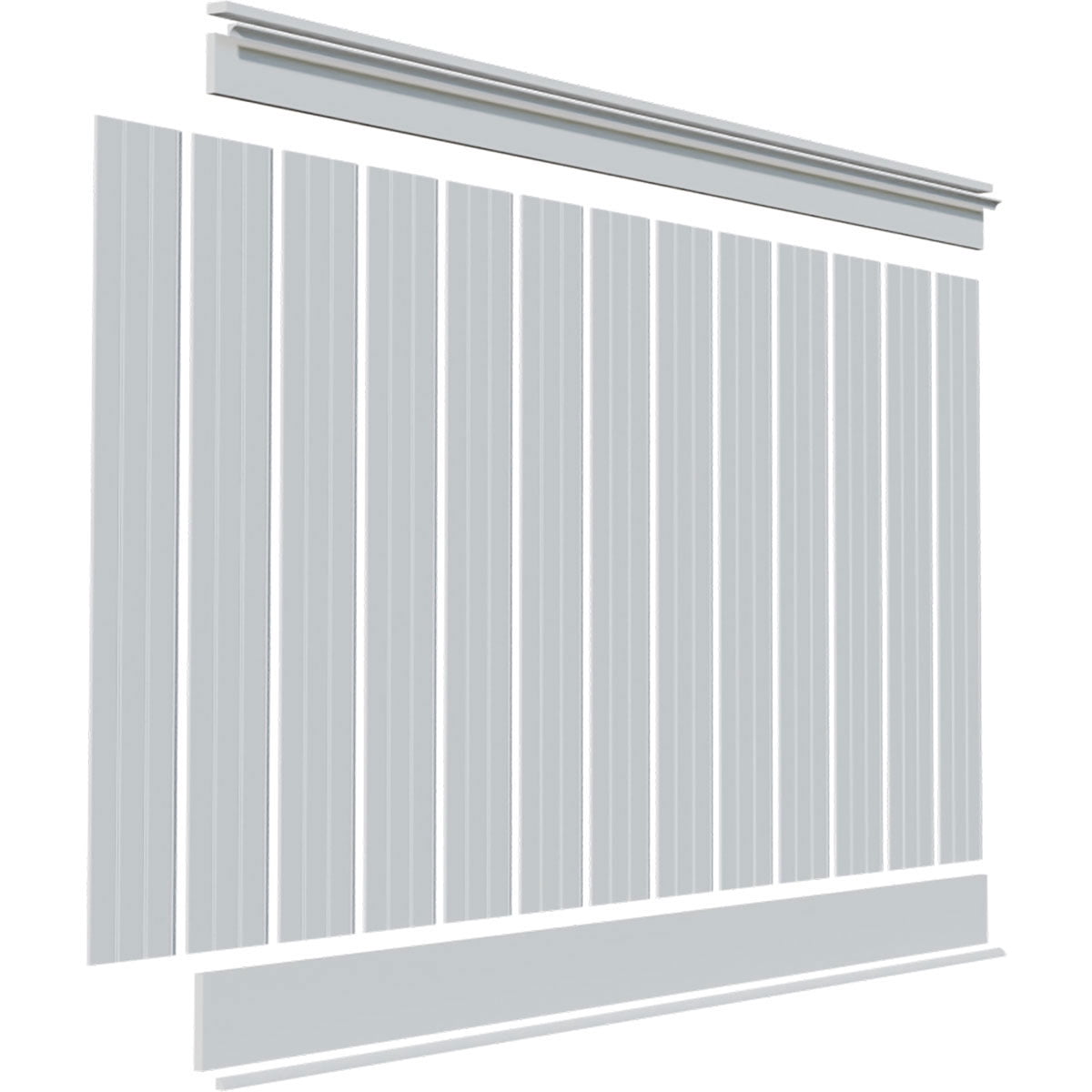 56" Height Deluxe Beadboard 8' Length PVC Wainscoting Kit, (for heights up to 57-5/8")