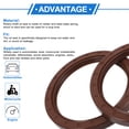 thumbnail image 4 of Unique Bargains Universal Oil Seal TC Double Lip W Steel Spring Seal Ring Rotary Shaft Seal High Pressure FKM Rubber Brown 2 Pcs 80x100x10mm, 4 of 7