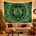 thumbnail image 3 of Oval Textured Mottled With Green Shifts Deep Forest, Mystical Fantasy for Space Lovers, Galaxy Room Decor, Mother's Day Gift, Tapestry Wall Hanging for Bedroom and Dorm, 3 of 7
