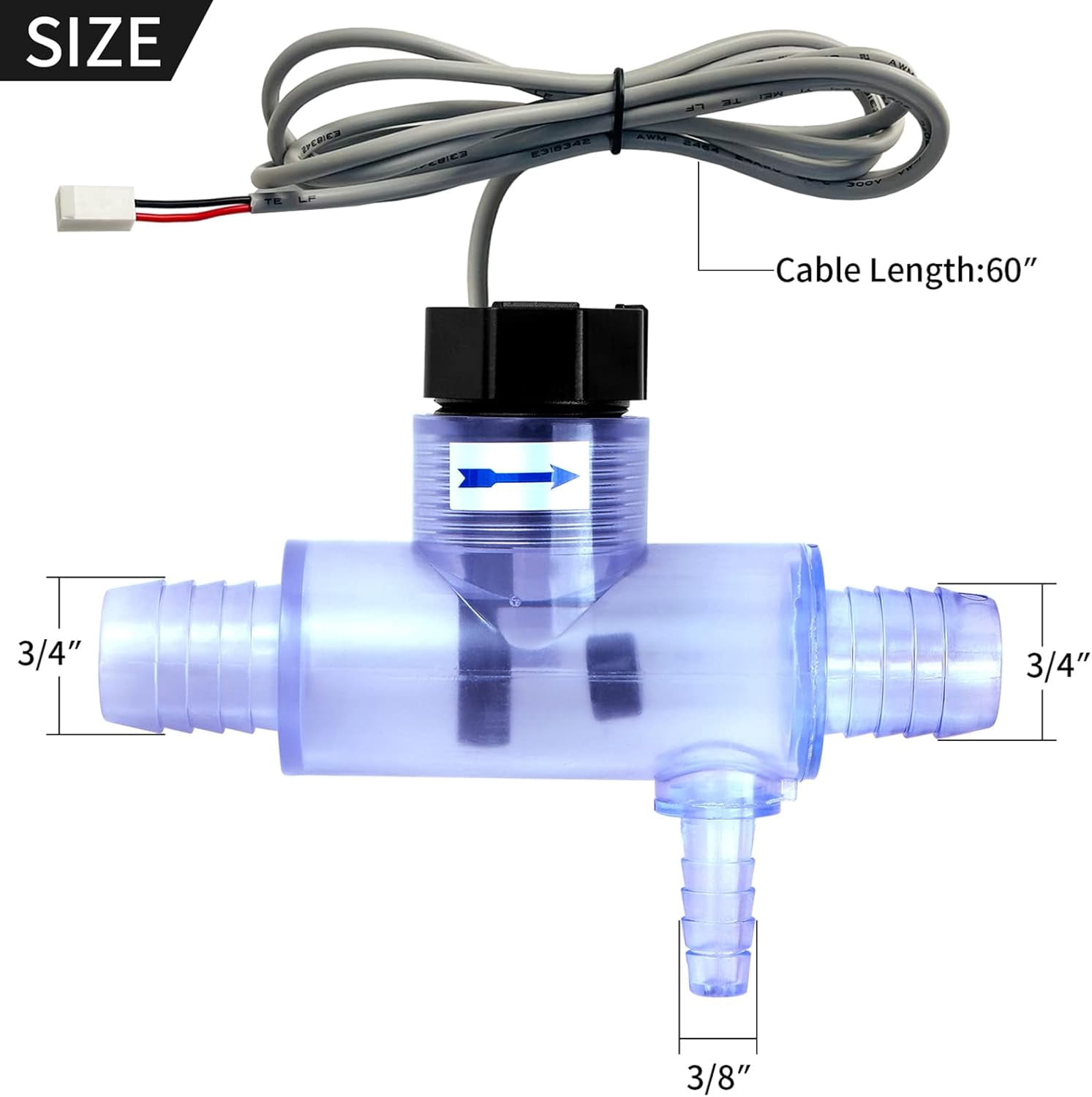 Flow Switch Replacement for Q-12DS-C2, Flow Switch for Sundance Spas, Jacuzzi Hot Tub and Sweetwater Spas, Replace Part# 2560-040