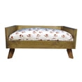 thumbnail image 2 of Raised Wooden Pet Bed with Removable Cushion - Rustic Brown - Medium, 2 of 5