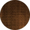 thumbnail image 1 of Ahgly Company Indoor Round Abstract Orange Modern Area Rugs, 4' Round, 1 of 4