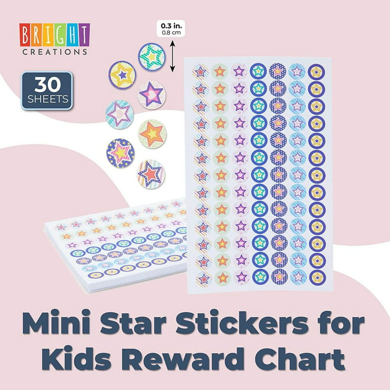 jojofuny 30 Sheets Star Stickers Small Teacher Stickers for Students Kids  Reward Stickers Gold Stars Stickers Kids Stickers Glitter Reward Sticker