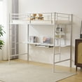 thumbnail image 2 of UBesGoo Loft Bed with Desk and Shelf , Space Saving Design,Twin, 2 of 9