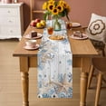 thumbnail image 2 of Blue Beige Coastal Table Runner - 48 Inch Long Beach Starfish Summer Eucalyptus Retro Cotton and Linen Blended Dress Scarves Farmhouse Table Runner for Kitchen Dining, Coffee Table, 13" x 48", 2 of 8