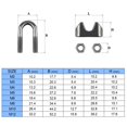 thumbnail image 4 of Favordrory 20 piezas M4 abrazadera de clip de cable de cuerda de alambre de acero inoxidable, 4 of 5