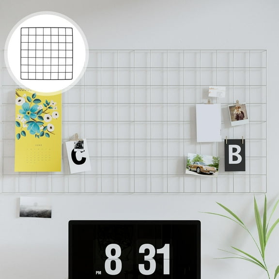 GOOHOCHY Multi-Functional Wire Wall Grid Kindergarten Photo Display Storage Grid Wall Iron Grid Panel Decorative Wall Hanging Rack