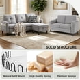 thumbnail image 5 of Pingliang Home Living Room Furniture Set,Sectional Sofa Couch with Storage Ottoman and Loveseat,3 Seater L-shaped Sofa and 2 Seater Couch for Home Apartment Studio Office, 5 of 8
