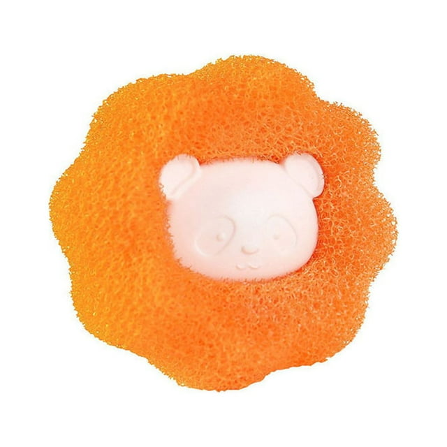 Bearachild Bola de lavandería, ropa, pantalones, limpieza, lavadora portátil, bolas protectoras, pelusa para el cabello, eliminador de polvo, Cocina y Comedor Naranja