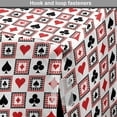 thumbnail image 4 of Casino Dog Crate Cover, Playings Cards Clubs Hearts Symmetrical Geometric Repeating Ornamental, Easy to Use Pet Kennel Cover Small Dogs Puppies Kittens, 7 Sizes, Scarlet Black, by Ambesonne, 4 of 6