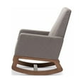 thumbnail image 3 of Baxton Studio Yashiya Mid-century Retro Modern Grey Fabric Upholstered Rocking Chair, 3 of 3