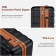 thumbnail image 4 of MIUSSE Carry on Luggage Set 3 Piece Hard Shell Luggage Sets with YKK Zipper Spinner Wheels TSA Lock Carry on with Backpack Set, 4 of 9