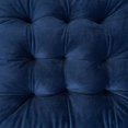 thumbnail image 3 of Cojines cuadrados de algodón para sillas, 16.0 x 16.0 in, cojines para asientos de interior, almohadas con lazos (azul oscuro), 3 of 5