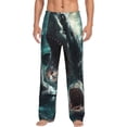 thumbnail image 2 of Lsque Wave Ocean Animal Shark Print Men's Pajama Pants, Lounge Pant - Comfortable Home Wear,Elastic Waistband, Stylish Design-X-Large, 2 of 9
