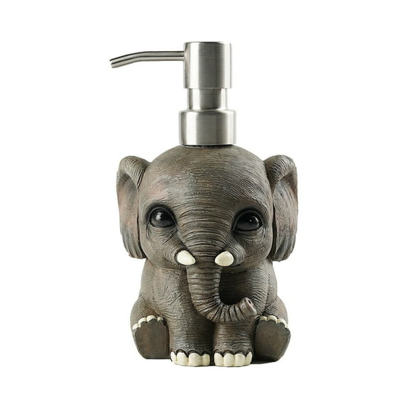 WiMiFar Elephant Gray Resin Soap Dispenser for Bathroom