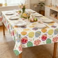 thumbnail image 5 of Hvmvliv Colorful Easter Plastic Tablecloth, 108 x 54 Inches Rectangular Waterproof Table Cover for Dining Table Party Supplies, Easy Clean Holiday Decor Multicolor, 5 of 6