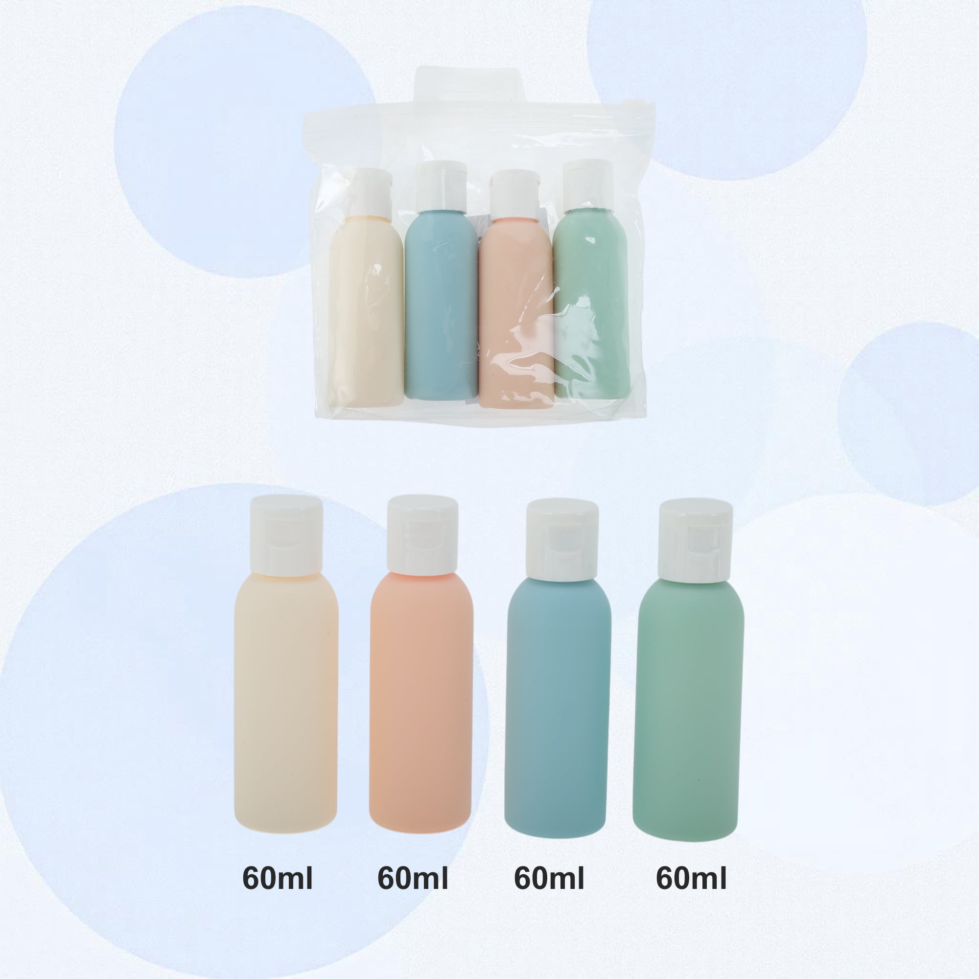 Unique Bargains Portable Travel Container Set Blue Green 4 Pieces for Convenient Travel