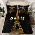thumbnail image 2 of jejeloiu Eiffel Tower Full Size Sheets,Romantic Paris Bed Sheets For Men Women 4-Piece, 2 of 7