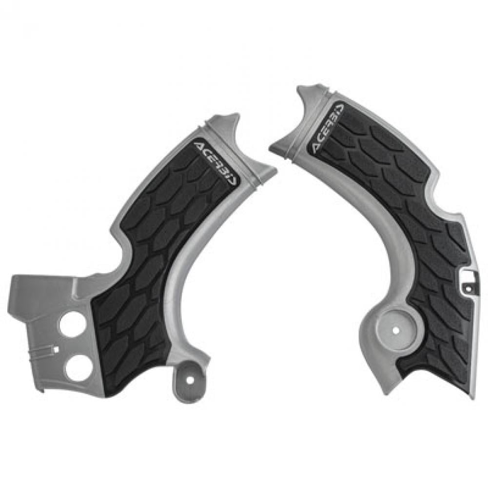 Acerbis XGrip Frame Guards Silver/Black
