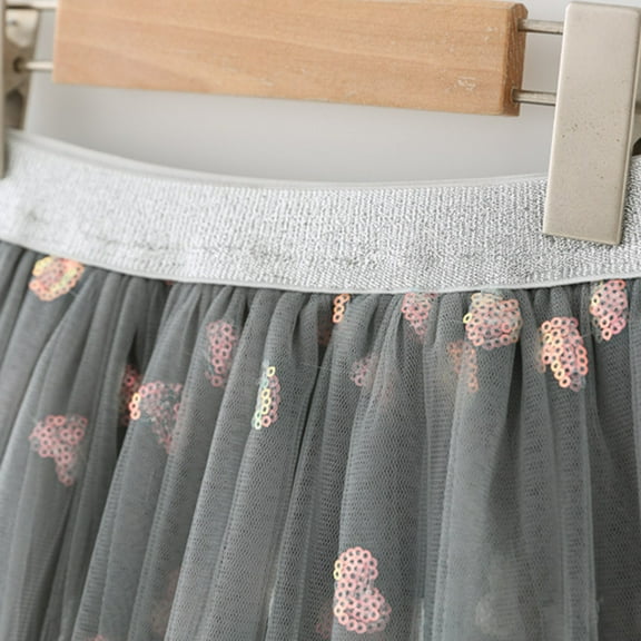 Aayomet Summer Dress Toddler/Girls Short Sleeve Casual A-Line Twirly Skater Dress for School Party,Gray 4-5 Years