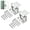 Silver, variant on Liwantech 2Pack Home Security Door Lock, Childproof Safety Reinforcement Lock Latch Inside Stopper for Inward Swinging Door, Upgrade Night Lock to Defend Your Home, Silver