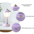 thumbnail image 4 of ABCISI Mini Cute Desk lamp Vintage, LED Desk Lamp Dimmable Table Lamp Reading Lamp with USB Charging Port, Sensitive Control, Eye-Caring Office Lamp,Very Beautiful Decorative Desk lamp(Purple), 4 of 14