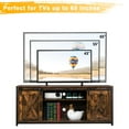 thumbnail image 5 of Ktaxon Farmhouse TV Stand for 65'' TVs, Rustic Natural Brown Entertainment Center, Barn Doors TV Cabinet with Storage Cubes Furniture, 5 of 8