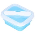 thumbnail image 4 of Lunch Box,, Foldable Thermal Lunch Box, Silicone 600 ML Leakproof Portable  For School For Office Water Blue 600ML, 4 of 8