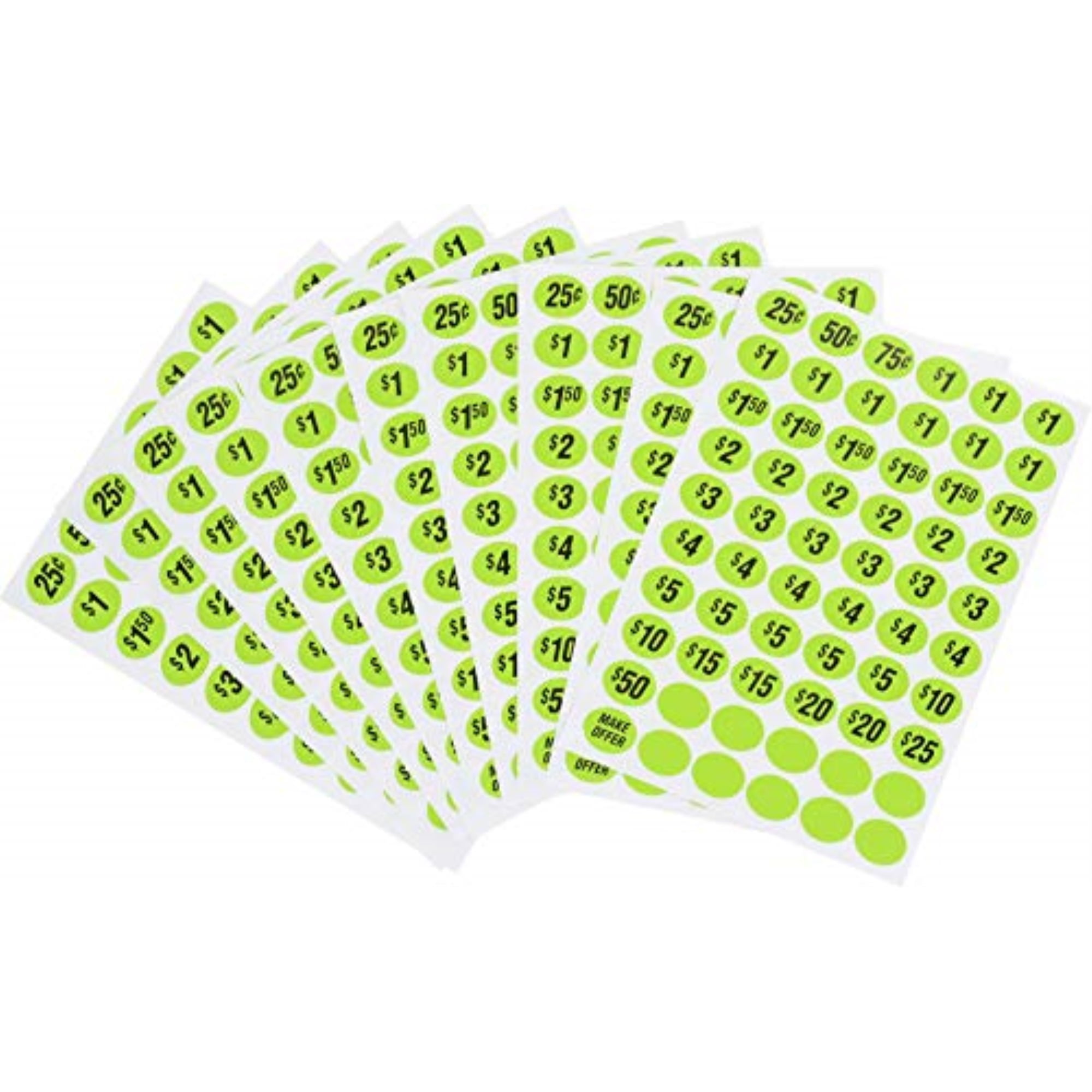 NEW PACK OF 1000 REMOVABLE OVAL SELF STICK ADHESIVE STORE PRICE STICKERS LABELS 
