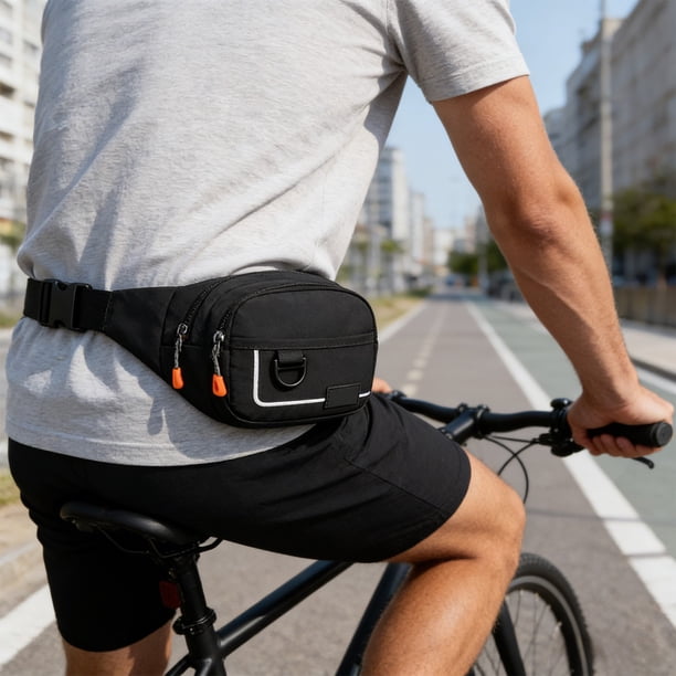 Sac Banane KOSLEOW – Imperméable Oxford, Magnétique, Multifonction (ville/voyage/rando/cyclisme) – Noir