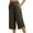 Dark Green, variant on Women Capri Leggings Plus Size with Pockets Elastic Waist Women's Loose Lounge Summer Capris Wide Leg Athletic Yoga Hiking Pants Army Green L