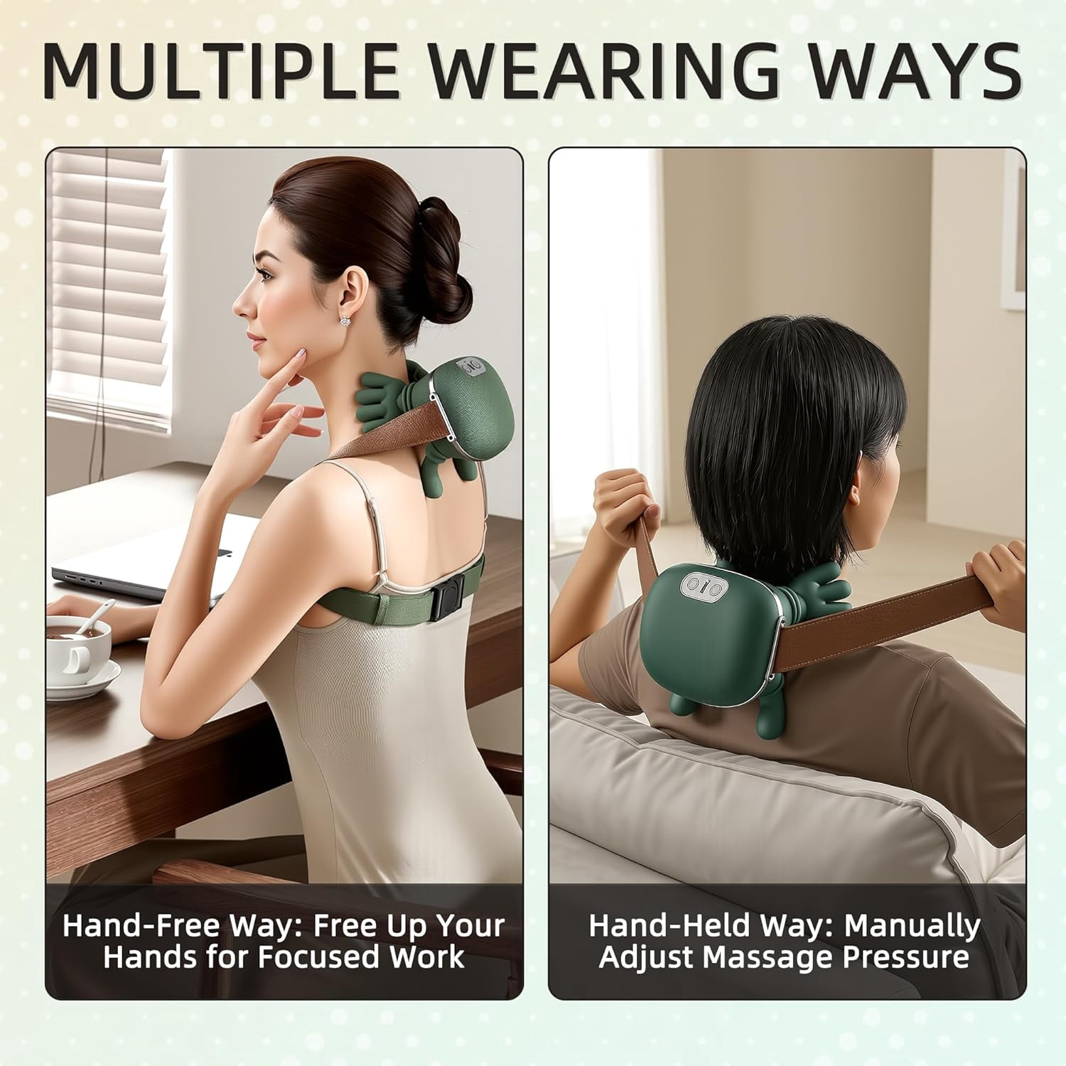 Neck Massager with Heat -  Pain Relief Deep Tissue, Simulated Human Hand Design 4D Kneading for Neck, Back, Shoulder