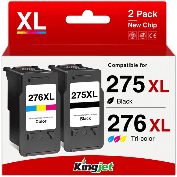 275XL 276XL Ink Cartridges for Canon 275 276 Ink Cartridges for Canon Ink 275XL 276XL (Black, Tri-Colour)