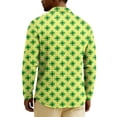 thumbnail image 6 of Men's St. Patrick's Day Shamrock Henley Long Sleeve Pullover Casual Top Shirt, 6 of 6