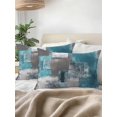 thumbnail image 3 of Waterproof Outdoor Throw Pillows with Inserts 12"x20" Set of 2, Turquoise Grey Soft Decorative Pillowcases for Couch Bedroom, Abstract Square Graffiti Modern Smear Pillow Covers for Sofa Living Room, 3 of 8