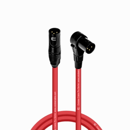 Coluber Cable 3-Pin M-Right Angle Balanced XLR Cable - Premium Cord 10ft