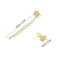 thumbnail image 2 of Unique Bargains 20Sets Ribbon Crimp Clamp Ends with Lobster Claw Clasps & Chain 10mm Gold Tone, 2 of 7